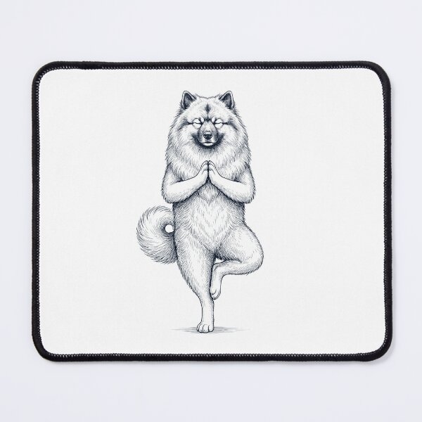 Item preview, Vintage Keeshond Yoga Tree Pose Dog Mom Lover designed and sold by TerryConnells.