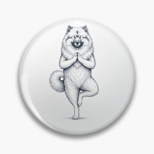 Item preview, Vintage Keeshond Yoga Tree Pose Dog Mom Lover designed and sold by TerryConnells.
