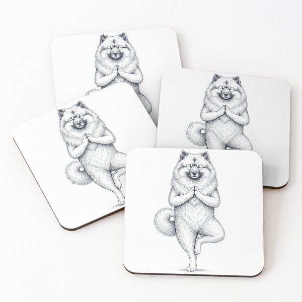 Item preview, Vintage Keeshond Yoga Tree Pose Dog Mom Lover designed and sold by TerryConnells.
