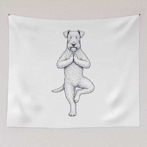 Item preview, Vintage Kerry Blue Terrier Yoga Tree Pose Dog Mom Lover designed and sold by TerryConnells.