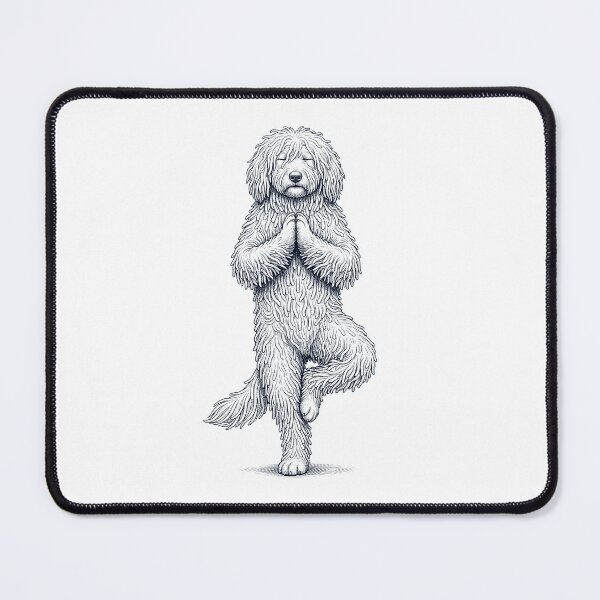 Item preview, Vintage Komondor Yoga Tree Pose Dog Mom Lover designed and sold by TerryConnells.