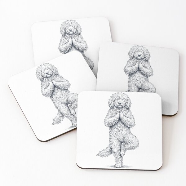 Item preview, Vintage Komondor Yoga Tree Pose Dog Mom Lover designed and sold by TerryConnells.