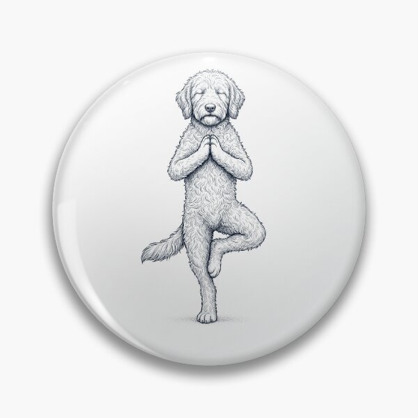 Item preview, Vintage Labradoodle Yoga Tree Pose Dog Mom Lover designed and sold by TerryConnells.
