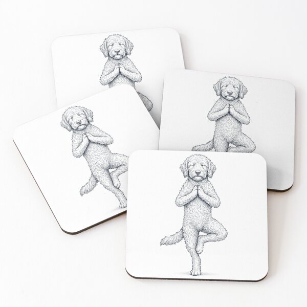 Item preview, Vintage Labradoodle Yoga Tree Pose Dog Mom Lover designed and sold by TerryConnells.