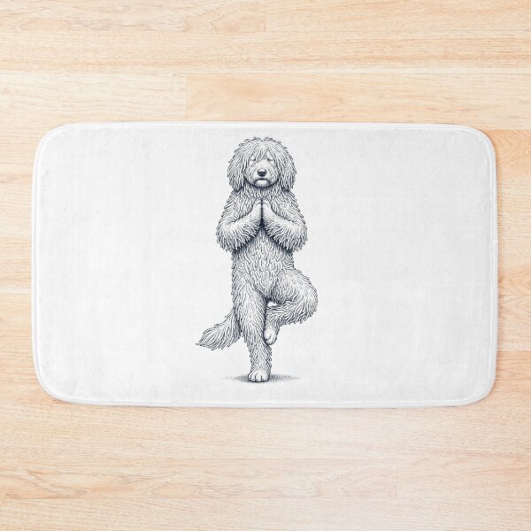 Item preview, Vintage Komondor Yoga Tree Pose Dog Mom Lover designed and sold by TerryConnells.