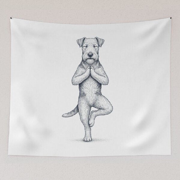 Item preview, Vintage Lakeland Terrier Yoga Tree Pose Dog Mom Lover designed and sold by TerryConnells.