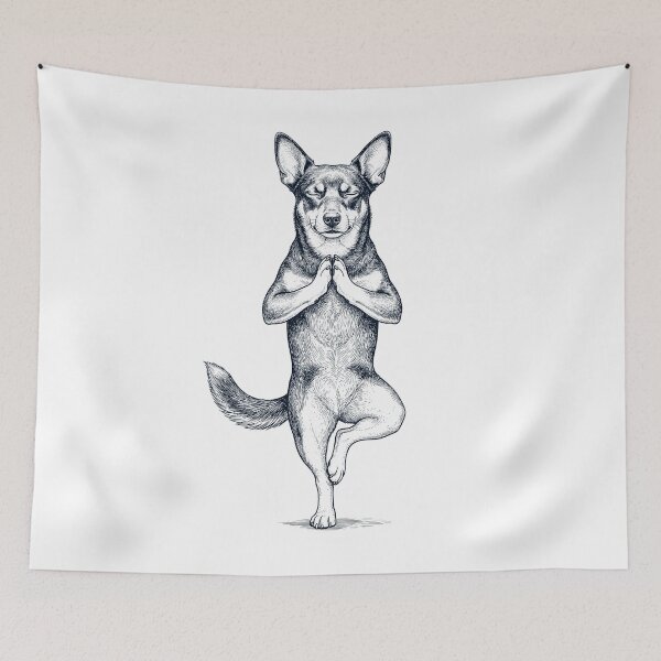 Item preview, Vintage Lancashire Heeler Yoga Tree Pose Dog Mom Lover designed and sold by TerryConnells.