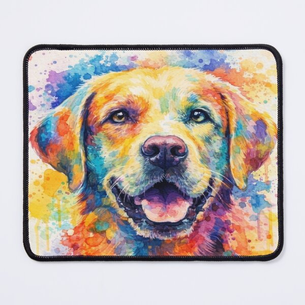 Item preview, Golden Retriever Smile - Vibrant Rainbow Watercolor Dog Art designed and sold by myforestfog.