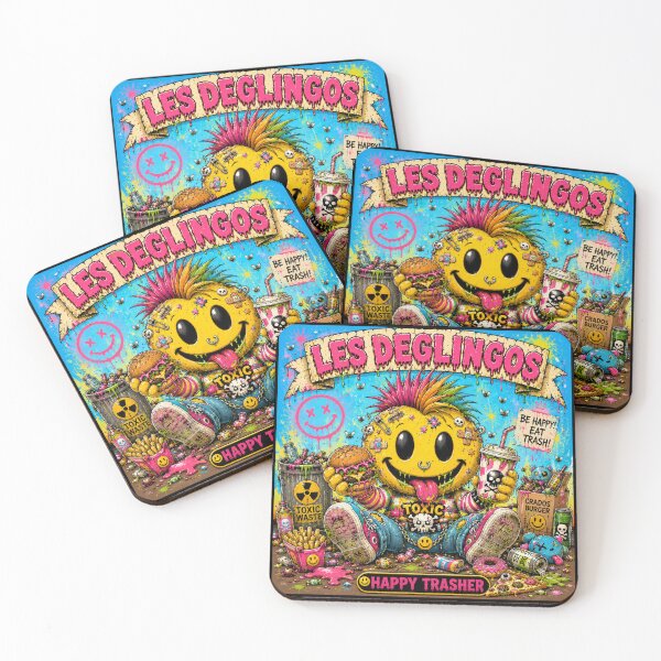 Item preview, Happy Trasher Toxic Smiley Street Art | Neon Trash Punk Cartoon designed and sold by PLUSHIWORLDtm.