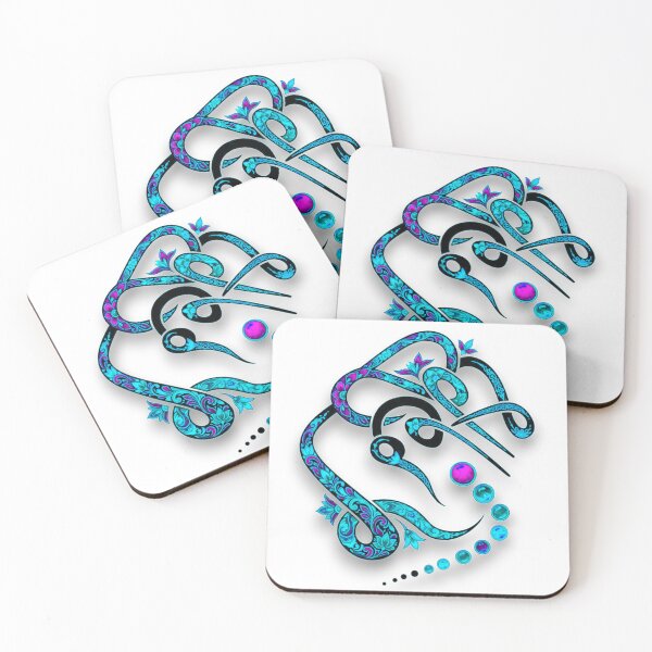 Item preview,  Ornate Floral Script with Glowing blue Accents designed and sold by blacK1982White.
