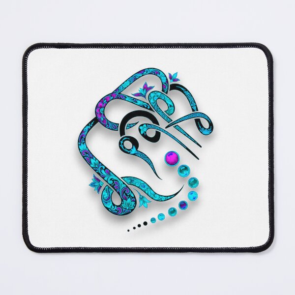 Item preview,  Ornate Floral Script with Glowing blue Accents designed and sold by blacK1982White.