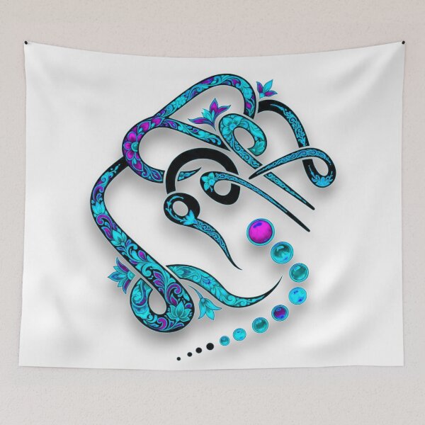 Item preview,  Ornate Floral Script with Glowing blue Accents designed and sold by blacK1982White.
