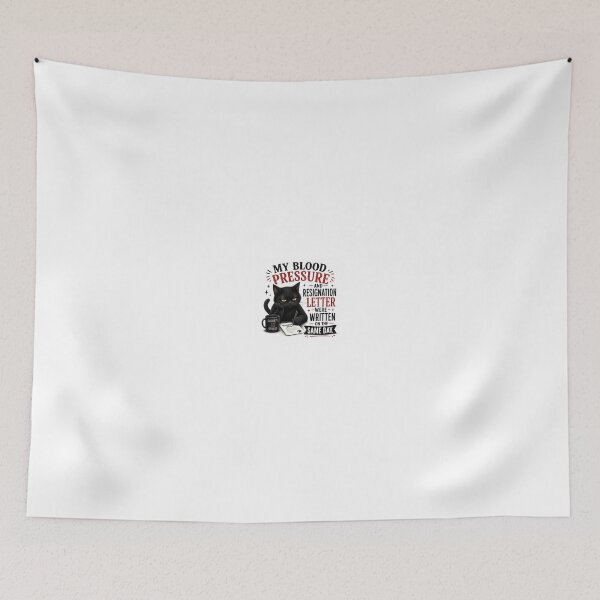 Item preview, Cat Sarcatic Job quote "My blood pressure and resignation letter” Tshirt design  designed and sold by TheGiggleGrid.