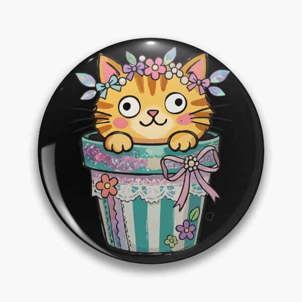 Item preview, Ginger Tabby Peeking from Ceramic Jar designed and sold by Emegan Print Art.