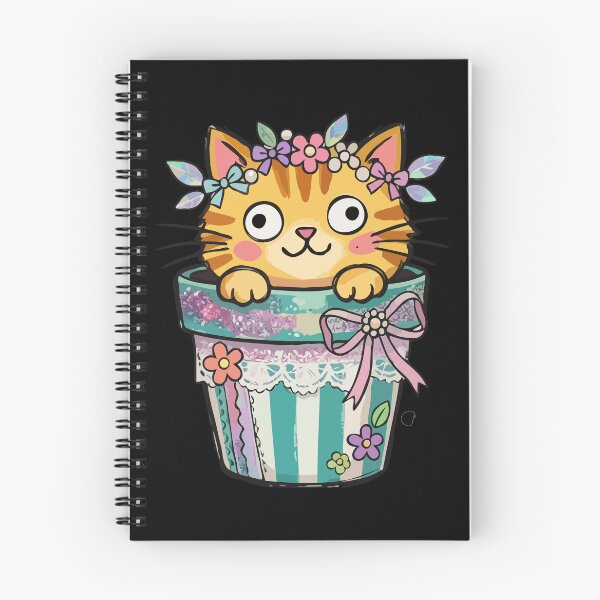 Artikelvorschau, Ingwer-Tabby lugt aus dem Keramiktopf entworfen und verkauft von Emegan Print Art.
