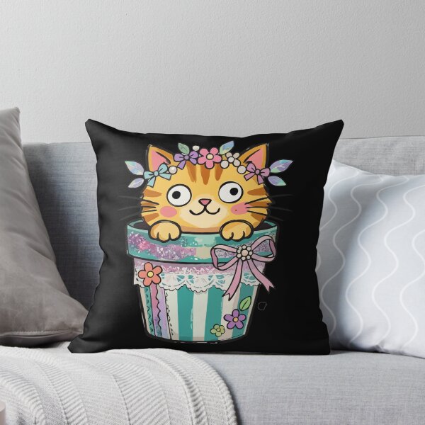 Item preview, Ginger Tabby Peeking from Ceramic Jar designed and sold by Emegan Print Art.