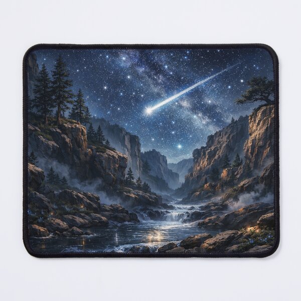 Item preview, Shooting star over rocky gorge designed and sold by Sigtrix.