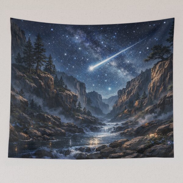Item preview, Shooting star over rocky gorge designed and sold by Sigtrix.