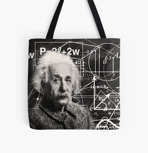 Albert Einstein Allover-Print Tote Bag