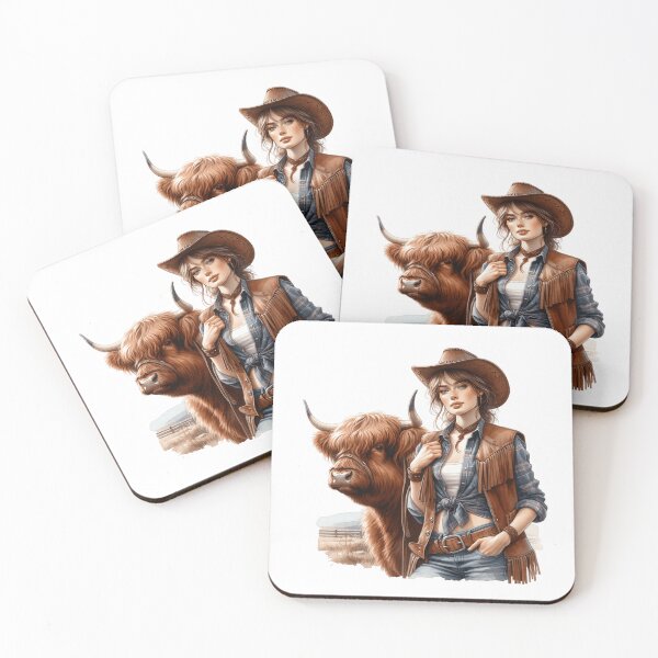 Item preview, Western Cowgirl and Highland Cow designed and sold by WesternBeauties.