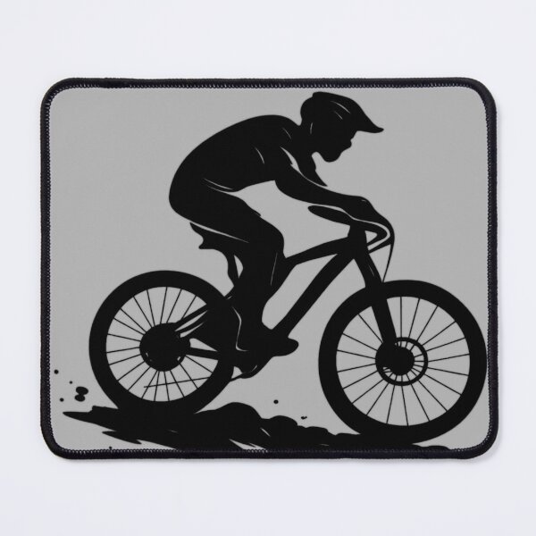 Item preview, Mountain Biking Stealth Silhouette - Dark Minimalist MTB Art designed and sold by Wild-way Art.