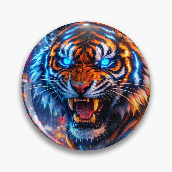 Item preview, Neon Cyber Tiger – Neo Tokyo Rain designed and sold by Neo Tokio.
