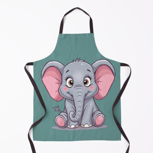 Item preview, A grey and pink elephant with big ears designed and sold by Art70shop.
