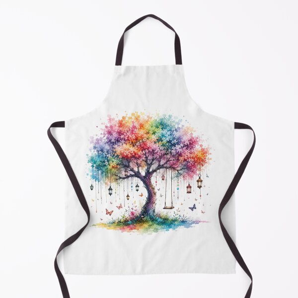 Item preview, Rainbow Tree Watercolor designed and sold by PetalGarden.