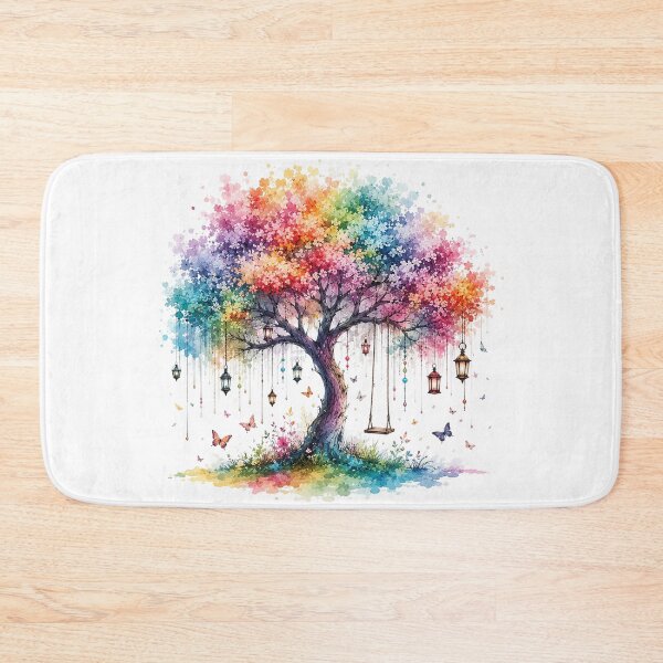Item preview, Rainbow Tree Watercolor designed and sold by PetalGarden.