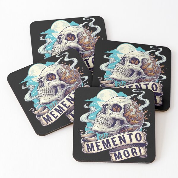 Item preview, Memento Mori Skull under Celestial Moon and Clouds designed and sold by nuel-art.