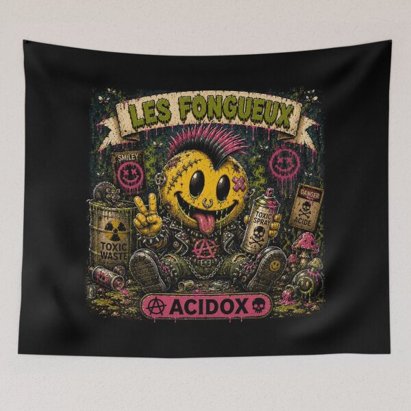 Item preview, Acidox Toxic Punk Smiley Street Art | Crados Punk Graffiti Character designed and sold by PLUSHIWORLDtm.
