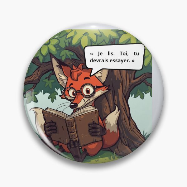 Item preview, A fox reading under a tree designed and sold by Art70shop.