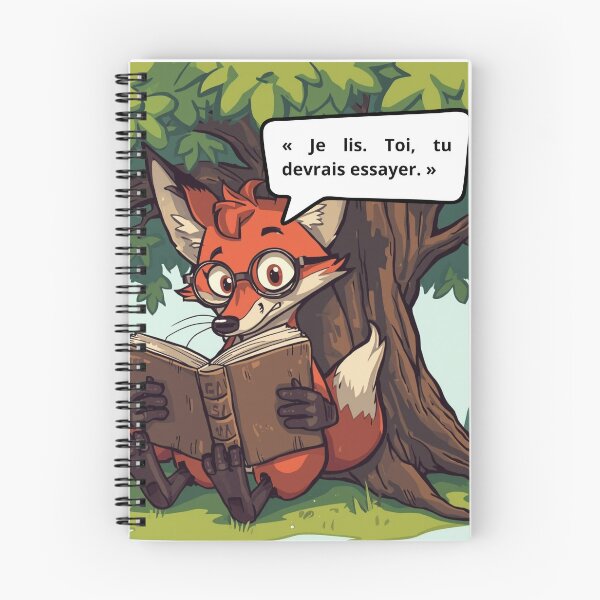 Item preview, A fox reading under a tree designed and sold by Art70shop.
