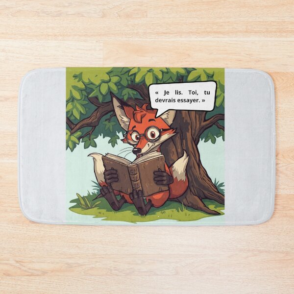 Item preview, A fox reading under a tree designed and sold by Art70shop.