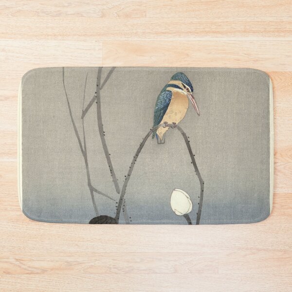 Item preview, Kingfisher with Lotus Flower by Ohara Koson Vintage Japanese Bird Woodblock Art designed and sold by artofuniverse.