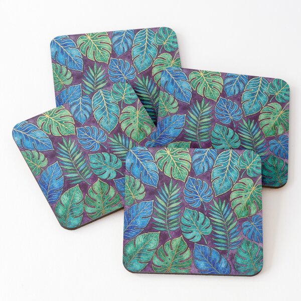 Item preview, Blue and Green Tropical Leaves designed and sold by GraphicsClub.