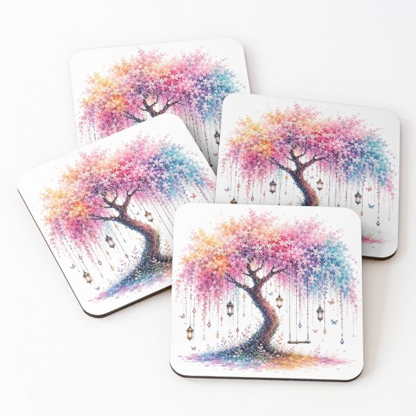 Item preview, Pastel Fantasy Tree Watercolor designed and sold by PetalGarden.
