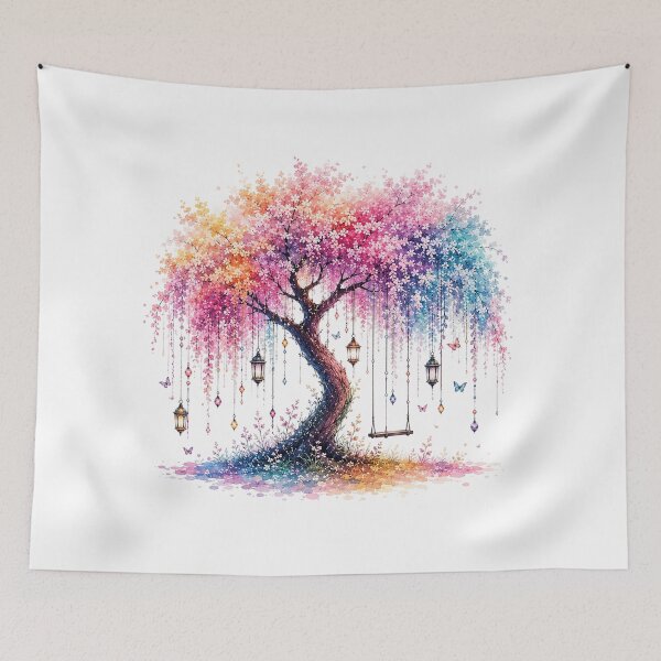 Item preview, Pastel Fantasy Tree Watercolor designed and sold by PetalGarden.