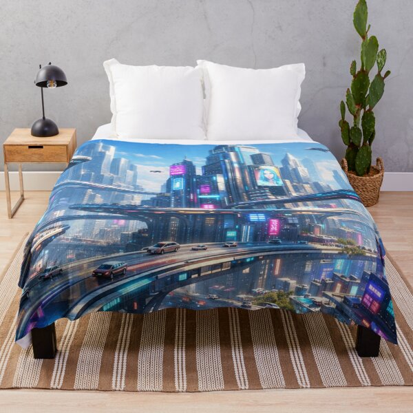 Item preview, Floating neon metropolis awakens designed and sold by Sigtrix.