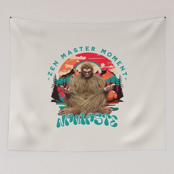 Item preview, Zen Master Moment Bigfoot Meditation Retro Art designed and sold by Vac1.