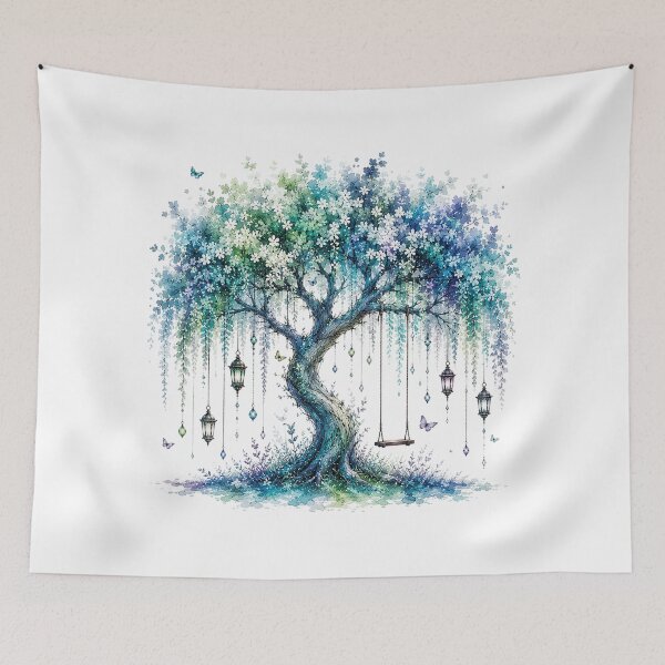 Item preview, Blue Wisteria Tree designed and sold by PetalGarden.