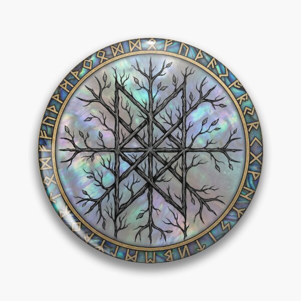 Item preview, The Wyrdweave: Iridescent Web of Wyrd & Elder Futhark Runes designed and sold by JacquiTaylorArt.
