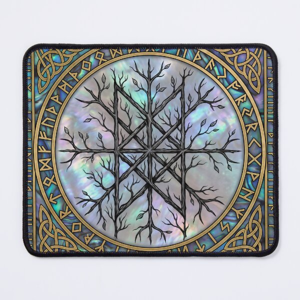 Item preview, The Wyrdweave: Iridescent Web of Wyrd & Elder Futhark Runes designed and sold by JacquiTaylorArt.