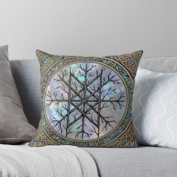 Item preview, The Wyrdweave: Iridescent Web of Wyrd & Elder Futhark Runes designed and sold by JacquiTaylorArt.