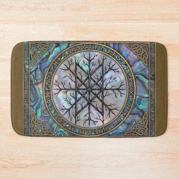 Item preview, The Wyrdweave: Iridescent Web of Wyrd & Elder Futhark Runes designed and sold by JacquiTaylorArt.