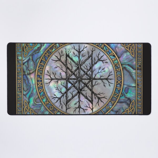 Item preview, The Wyrdweave: Iridescent Web of Wyrd & Elder Futhark Runes designed and sold by JacquiTaylorArt.