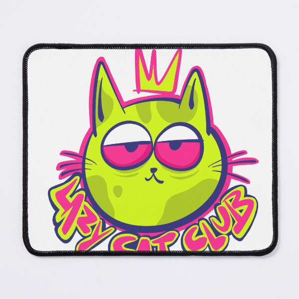 Item preview, Lazy Cat – Colorful Abstract Neon Cat Aesthetic designed and sold by arivirus.