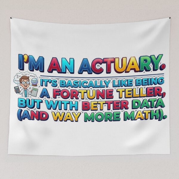 Item preview, Funny Actuary Fortune Teller Math Hero - Data Science Statistics Professional Sticker & Shirt designed and sold by Psychlee Best Finds.