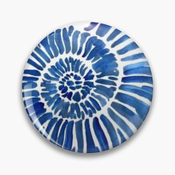 Item preview, Bold Blue Fossil Indigo Nautilus Shell Design  designed and sold by NivyasArtistry.