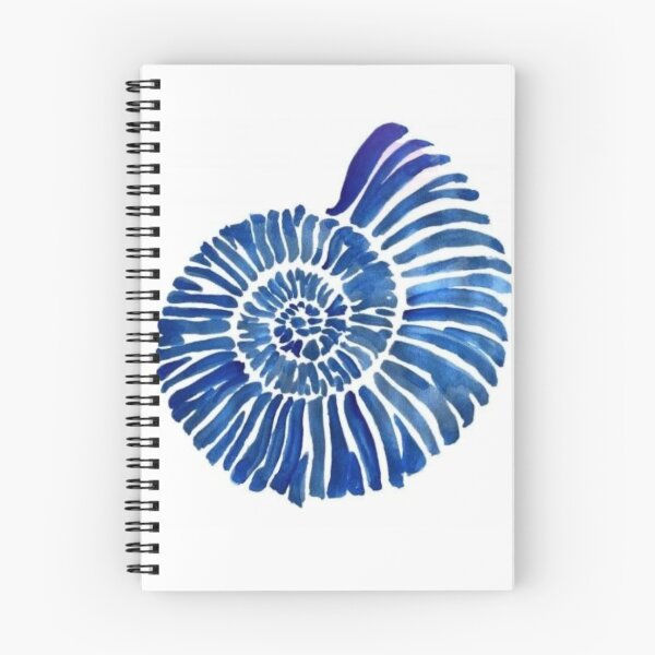 Item preview, Bold Blue Fossil Indigo Nautilus Shell Design  designed and sold by NivyasArtistry.